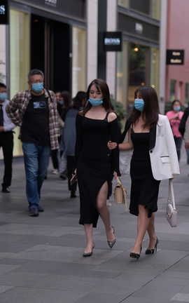 精选街拍作品 NO.1454 漂亮的包臀长裙小姐姐_丽丝库