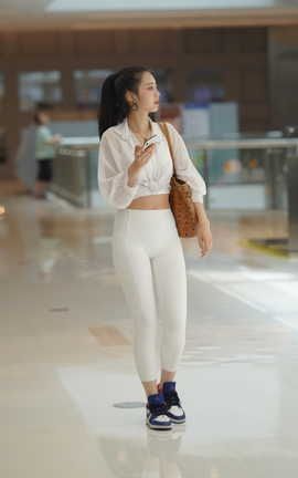 精选街拍作品 NO.1286 kaine模拍作品 白色瑜伽裤女孩 part3_丽丝库