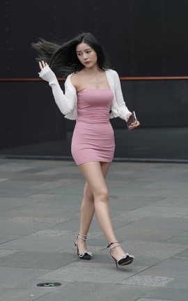 精选街拍作品 NO.1406 牛男街拍作品 粉色肉丝 part3_丽丝库