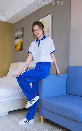 袜啵啵BoBoSocks NO.193 小沫-贝壳头板鞋、白棉袜、肉丝（脚尖透明款）、校服裤里丝_丽丝库