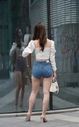 精选街拍作品 NO.0278 一筒街拍作品 热裤女孩 part1_丽丝库