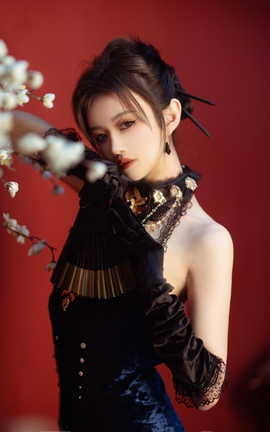 Shika小鹿鹿 蓝裙子 旗袍_丽丝库