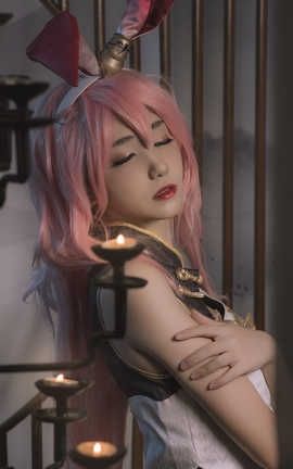 南桃Momoko-八重樱旗袍_丽丝库