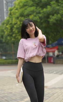 精选街拍作品 NO.1339 一始街拍作品 黑色瑜伽篮球课女孩 part5_丽丝库