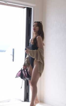 精选街拍作品 NO.0364 红石第旅拍作品 第一篇 黑色比基尼小姐姐 part1_丽丝库