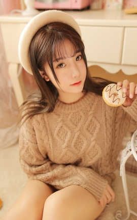 猫九酱Sakura-驼色毛衣_丽丝库