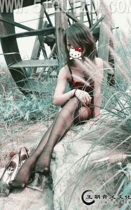 王朝贵足 No.135 梅子典雅红裙户外冷色调黑丝系列B