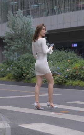 精选街拍作品 NO.1263 一始街拍作品 白裙美女 part5_丽丝库