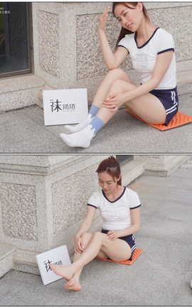 袜啵啵BoBoSocks NO.028 小米-运动鞋白棉袜裸足[1920X1080][]_丽丝库