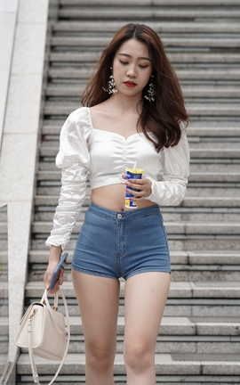 精选街拍作品 NO.0278 一筒街拍作品 热裤女孩 part4_丽丝库