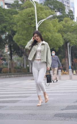 精选街拍作品 NO.0410 红石街拍作品 白裤 part2_丽丝库