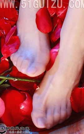 王朝贵足 No.156 迷蝶透明薄丝裸足玫瑰木桶足浴系列