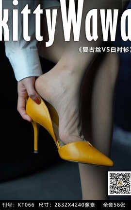 袜小喵写真Kittywawa KT066 复古丝VS白衬衫_丽丝库