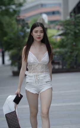 精选街拍作品 NO.1372 凯恩模拍作品 白白净净的热裤女孩 part2_丽丝库