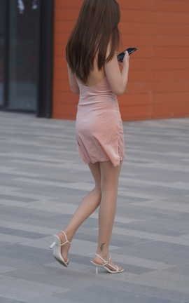 精选街拍作品 NO.0441 粉色短裙美女 part5_丽丝库