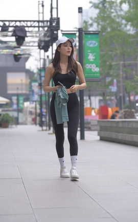 精选街拍作品 NO.1412 一始街拍作品 性感黑色瑜伽 part3_丽丝库