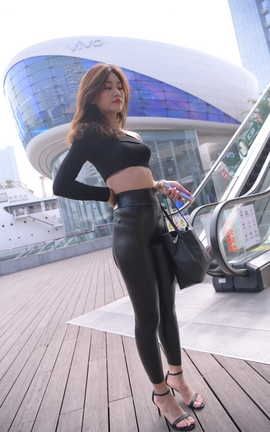 精选街拍作品 NO.0418 魂魂街拍作品 皮裤 热情未改 part4_丽丝库