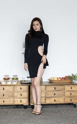 精选街拍作品 NO.0261 范家辉大理旅拍 第六篇 黑色长裙美女 part1_丽丝库