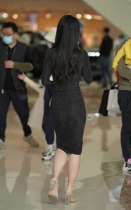 精选街拍作品 NO.1100 盛夏黑色长裙 part4_丽丝库