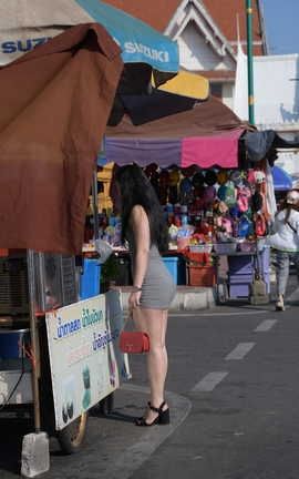 精选街拍作品 NO.0089 苏梅岛旅拍 Autumn 包臀裙 01_丽丝库