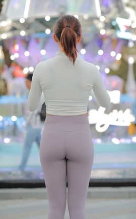 精选街拍作品 NO.0306 凯恩街拍作品 搭讪紫色瑜伽裤女士 part6_丽丝库