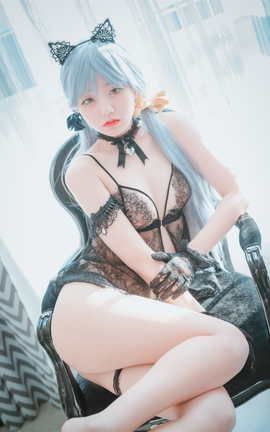 韩国写真杂志-DJAWA Jeong Jenny Schwarz und Wei Katzenmadchen_丽丝库