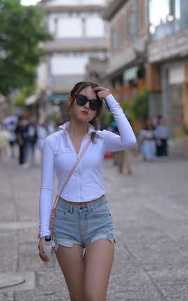 精选街拍作品 NO.0264 红石大理旅拍 第六篇 热裤小妹 part5_丽丝库