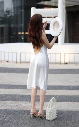 精选街拍作品 NO.0309 芝芝街拍摄影 都市丽人 第二季 白色裙装 part2_丽丝库