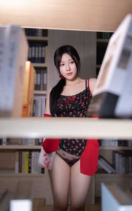 鱼子酱Fish（私拍）- 图书馆写真_丽丝库