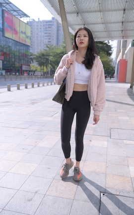 精选街拍作品 NO.0446 一只麋鹿街拍作品 黑色瑜伽裤 与我无关 part2_丽丝库