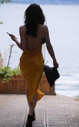 精选街拍作品 NO.0256 红石大理旅拍 第三篇 黄色包臀裙美女 part2_丽丝库