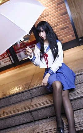 九曲jean 雨天JK_丽丝库