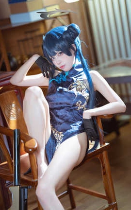 是三不是世 碧蓝档案 妃咲旗袍_丽丝库