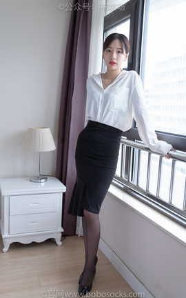 袜啵啵BoBoSocks NO.017 小甜豆-OL制服高跟鞋黑丝_丽丝库